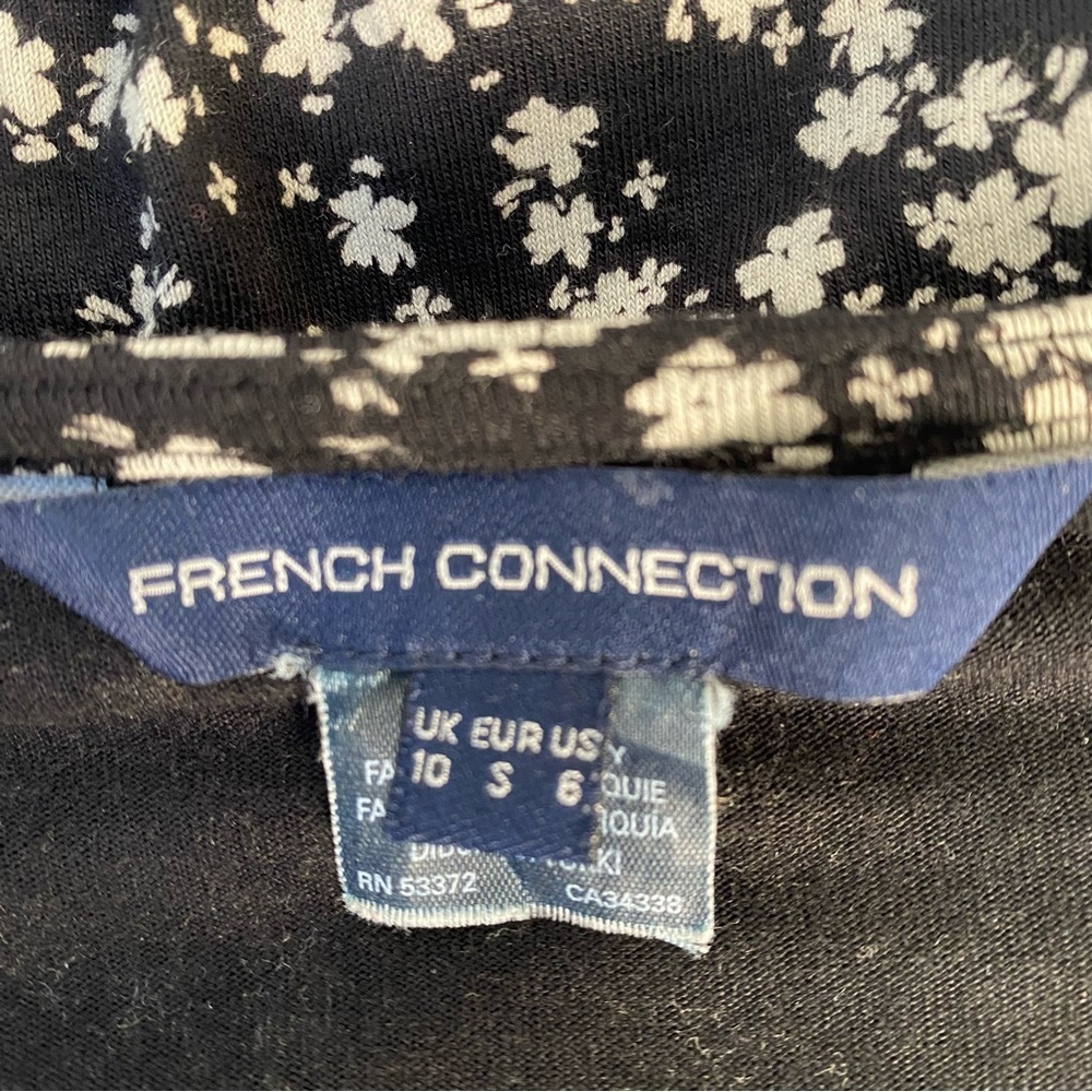 French Connection Parisian Ditsy Floral Flutter Sleeves Pockets Dress, Sz 6 - Picture 6 of 9